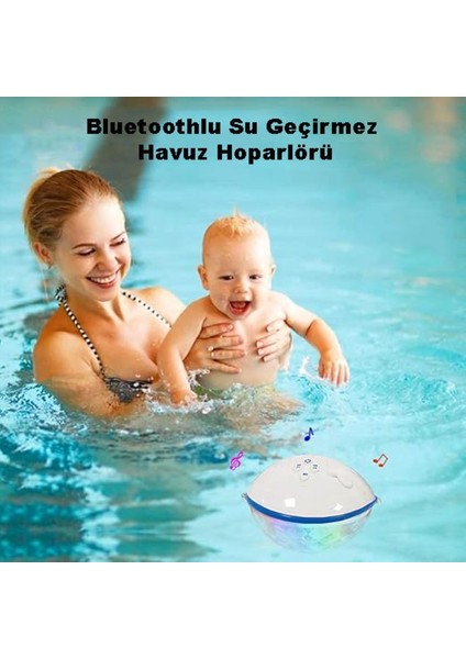 Havuz Işığı Bluetoothlu Havuz Hoparlörü Su Geçirmez Hoparlör Taşınabilir Rgb LED Işıklı indirimleri