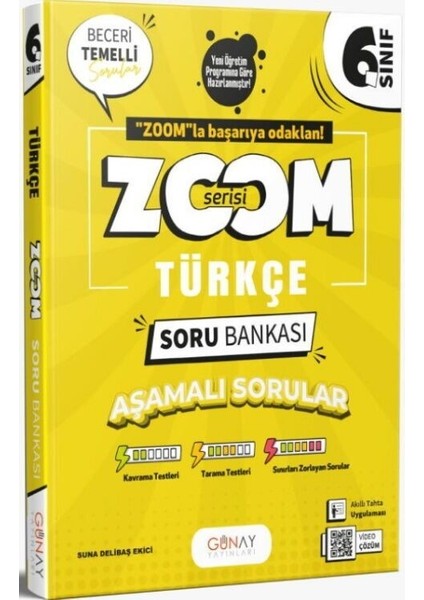 6. Sınıf Türkçe Yeni Zoom Soru Bankası Günay Yayınları