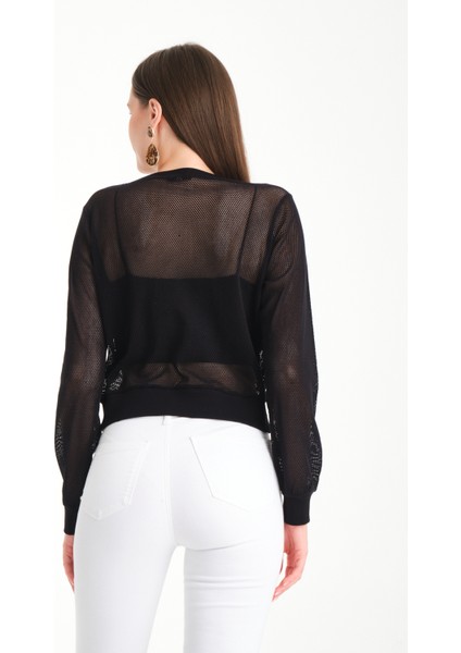 Uzun Kol V Yaka File Bluz indirimleri