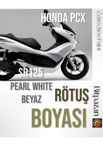 Honda FORZA250/750 PCX125 SH125 Uyumlu White Pearl - Rötuş Boyası . 20 20 Ml.