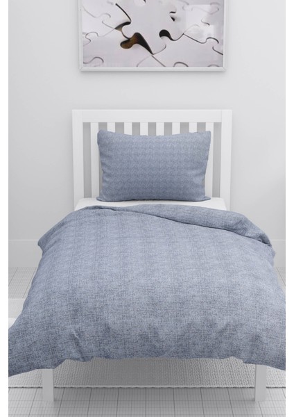 Vega Tek Kişilik Nevresim Seti - Koyu Mavi