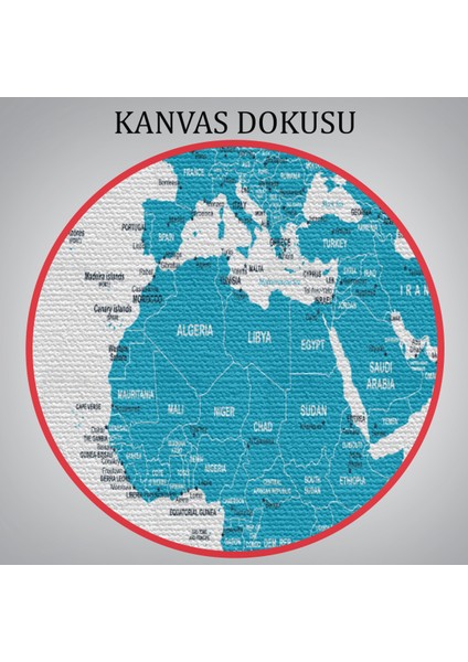 Dünya Haritası Dekoratif Kanvas Tablo 1052