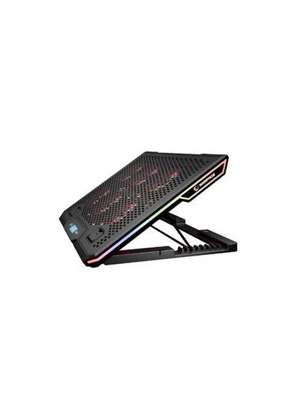 Blizzard R7 Rgb Işıklı 6 Fanlı LCD Ekranlı 2 USB Soketli 13-15.6 Notebook Soğutucu Stand