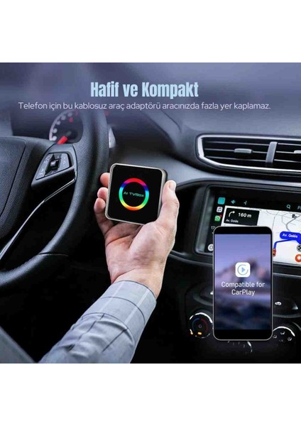 Kablosuz Carplay Aı Box 2025 – iPhone & Android Auto Uyumlu, Netflix, Youtube modelleri