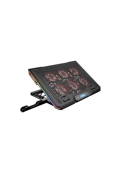 Blizzard R7 Rgb Işıklı 6 Fanlı LCD Ekranlı 2 USB Soketli 13-15.6 Notebook Soğutucu Stand fiyatları