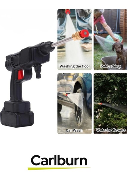 Premium Süper Güçlü 48V Şarjlı Çift Bataryalı Taşınabilir Basınçlı Yıkama Bahçe Sulama Oto Tabancası modelleri