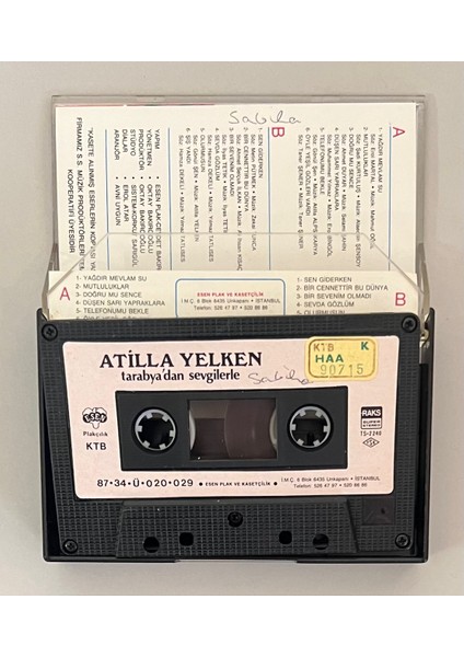 Atilla Yelken Tarabya'dan Sevgilerle Kaset (Orijinal Dönem Kağıt Baskı Kaset) fiyatları
