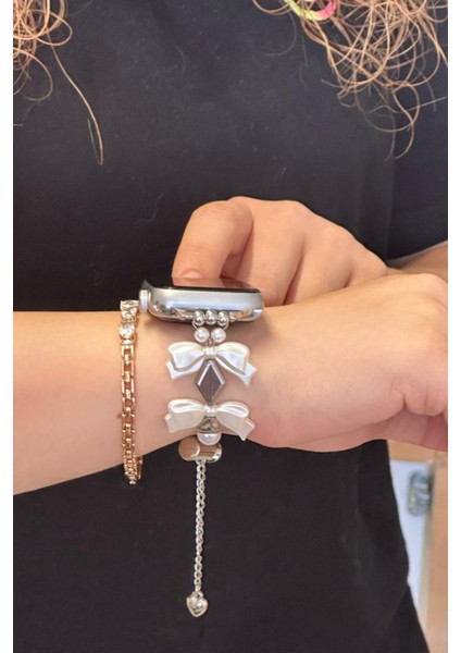 Apple Watch 10/11/9/8/7/6/5/4/3/SE/ULTRA/HK/PRO/MAX 49MM 46MM 45MM 44MM 42MM Kordon Boncuk Kalp Fiyonk fiyatları