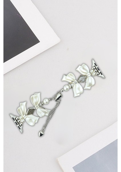 Apple Watch 10/11/9/8/7/6/5/4/3/SE/ULTRA/HK/PRO/MAX 49MM 46MM 45MM 44MM 42MM Kordon Boncuk Kalp Fiyonk modelleri