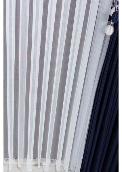 Ağır Gramalı Lüks ve Estetik Dokunuş Bambu Model 1/2 Seyrek Pileli Tül Perde