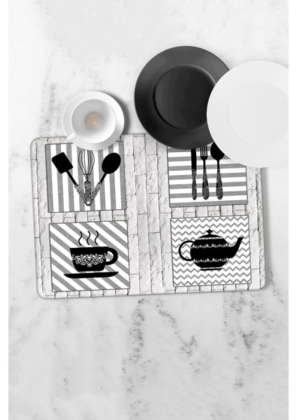 Yıkanabilir Tezgah Üstü Bulaşıklık Kurutma Matı 40X50 Cm, Kurulama Bezi