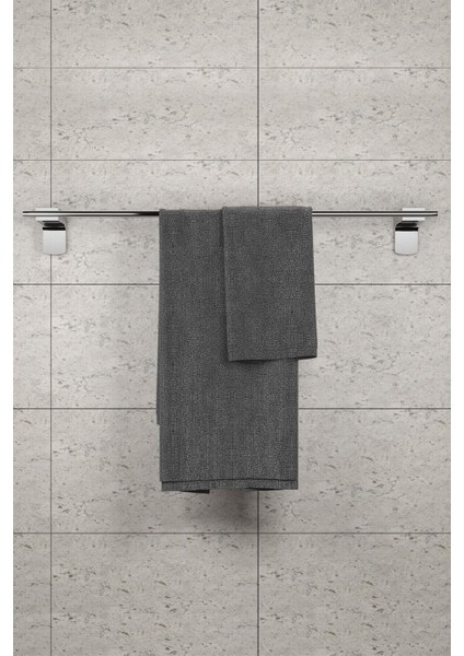 Gri Krom Uzun Havluluk ve Kağıtlık Seti, Şık Banyo Dekorasyonu modelleri