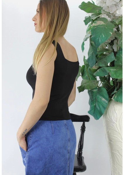 Kare Yaka Triko Atlet Siyah - LKS1230.28 modelleri