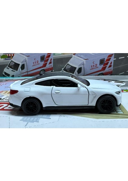 Oyuncak Metal Model Araba 1/36 Çek Bırak Bmw M4 Beyaz fiyatları