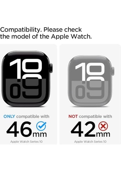 Watch 46MM Seri 10 Kılıf ve Kordon Kayış Liquid Air Pro Gray - ACS09318 fiyatları