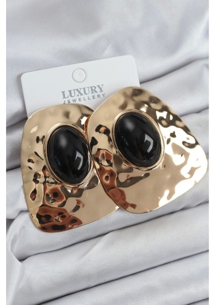 Pirinç Gold Renk Vintage Kadın Küpe