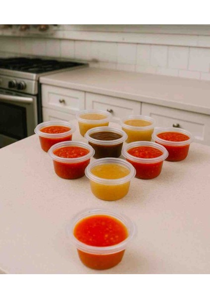 25 Adet Sızdırmaz 60 ml Mini Saklama Kabı Sosluk Buzluk Kabı Et Suyu Kemik Suyu Sos Kabı Mutfak fiyatları