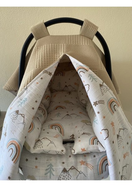 %100 Pamuk Müslin ve Pike Kumaştan Puset Örtüsü & Minderi (2'li Takım) fiyatları