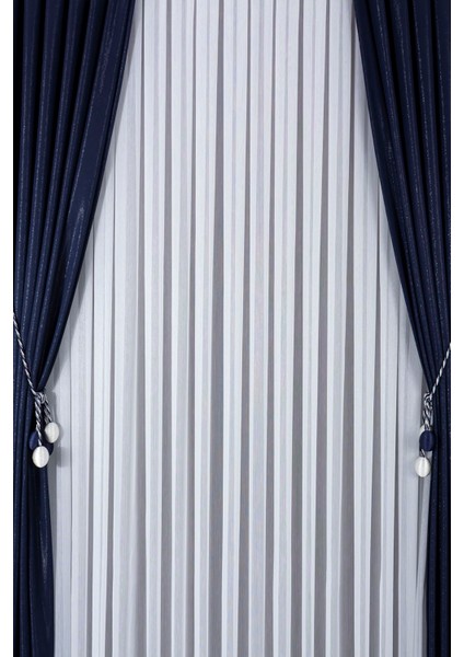 Ağır Gramalı Lüks ve Estetik Dokunuş Bambu Model 1/2 Seyrek Pileli Tül Perde