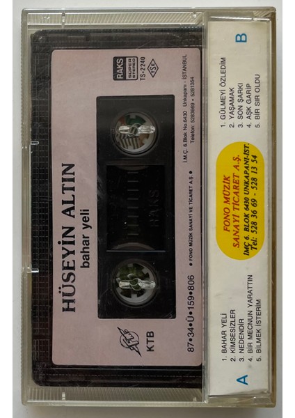 Hüseyin Altın Bahar Yeli Kaset (Orijnal Dönem Baskı Kaset) fiyatları