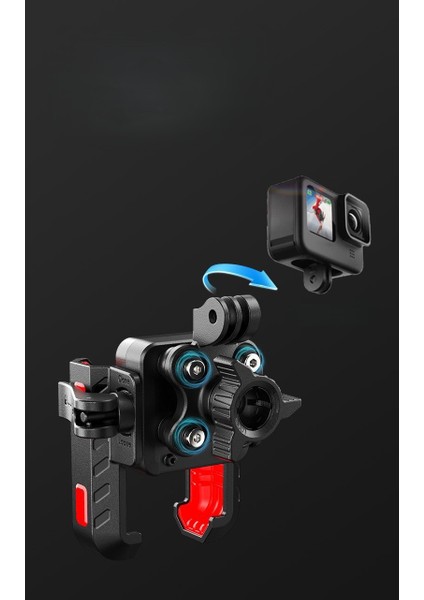 Yeni Profesyonel Titreşim Modüllü Ayna ve Gidon Bağlantılı Motosiklet Bisiklet Atv Telefon Tutucu indirimleri