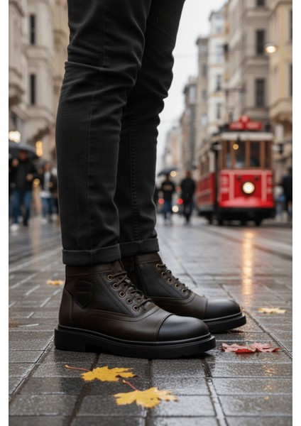 Gusta Bağcıklı Fermuarlı Içi Kürklü Erkek Kışlık Bot modelleri