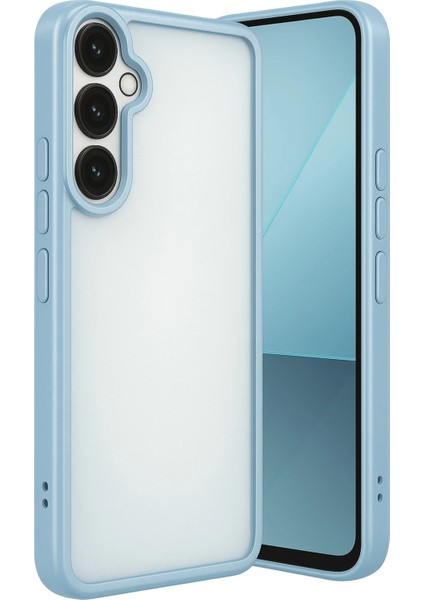 Samsung Galaxy A24 4g Prime Crystal Shield Lensli Silikon (Lens Protector / Kamera Koruyucu Kılıf) - Açık Mavi modelleri