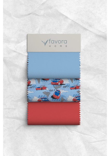 Araba Desen Tek Kişilik Nevresim Seti - Mavi