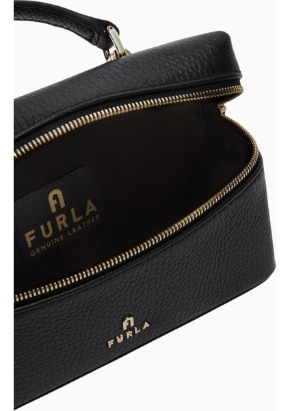 Mini Camelia Siyah Deri Vanity Bag, Lüks, Şık ve Çok Yönlü Çanta fırsatları