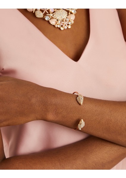 Pave Shell Cuff Gold modelleri