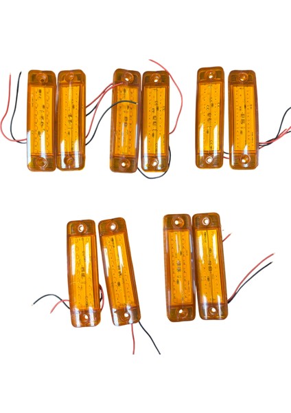 18 LED Parmak LED Kasa Dorse Lambası 24V Sarı (E Belgeli) 10 Adet Fiyatı