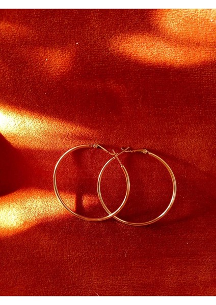 Büyük Gold Renk Halka Küpe modelleri