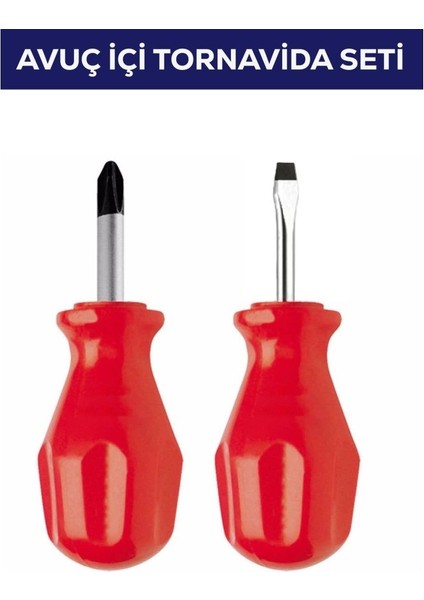 2'li Avuç Içi Tornavida Seti Düz Yıldız fiyatları