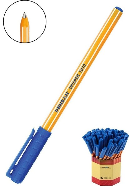 Mavi Tükenmez Kalem 1010 1.0mm 1 Adet Pensan Büro Ofispen Büro Plastik Kapaklı Tükenmez Kalem