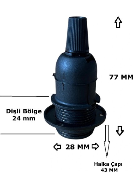 E14 Duylu 4 Metre Arapuarlı (AÇ KAPAT ANAHTAR) Fişli Seyyar (2X0,50) (SİYAH) fiyatları