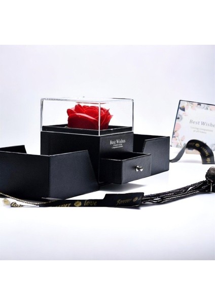 Kırmızı Gül Içinde Takı Kutusu, Nişan ve Evlilik Hediye Seçeneği modelleri