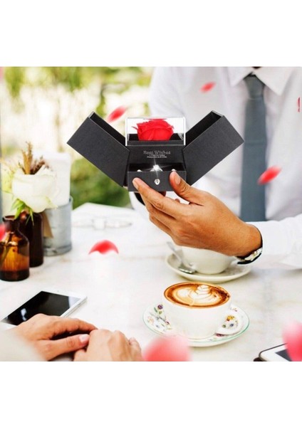 Kırmızı Gül Içinde Takı Kutusu, Nişan ve Evlilik Hediye Seçeneği fırsatları