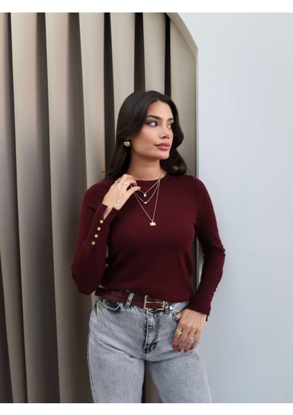 Uzun Kol Düğmeli Triko Body modelleri