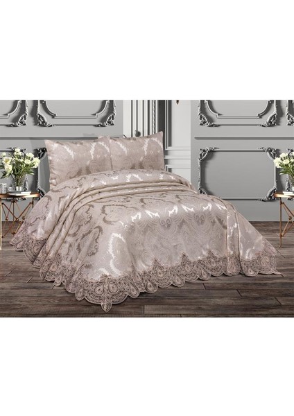 Sinem Çift Kişilik Yatak Örtüsü Cappucino fiyatları