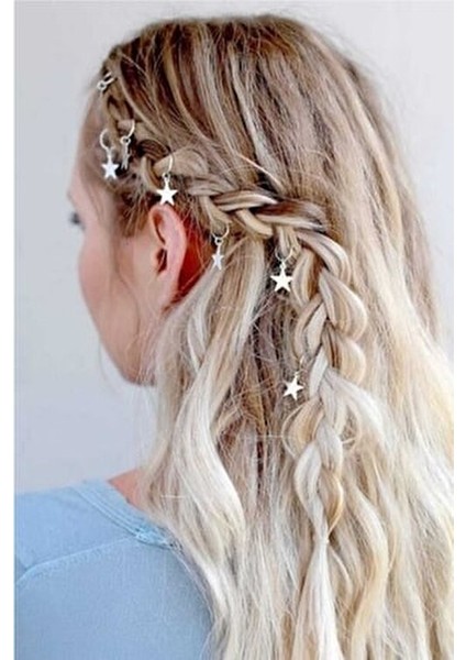 Kadın Silver Yıldız Saç Küpe Seti fiyatları