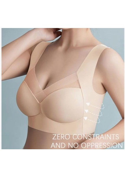 Kadınlar Için Balensiz Sütyenler, Nefes Alabilir Destekli Dikişsiz Telsiz Uyku Sütyeni, U-Sırt Tasarımı, Çelik Halkası Yok, Sarkma Önleyici ve Yan Pürüzsüzleştirici
