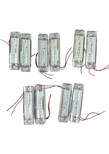 18 LED Parmak LED Kasa Dorse Lambası 24V Beyaz (E Belgeli) 10 Adet Fiyatı