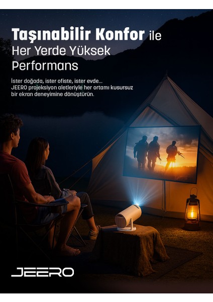 HY300PRO Multimedia Ultra Hd 1080 Pixel Android 12 Projeksiyon Cihazı (Türkçe Menü)