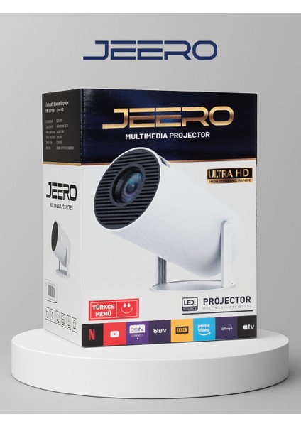 HY300PRO Multimedia Ultra Hd 1080 Pixel Android 12 Projeksiyon Cihazı (Türkçe Menü)