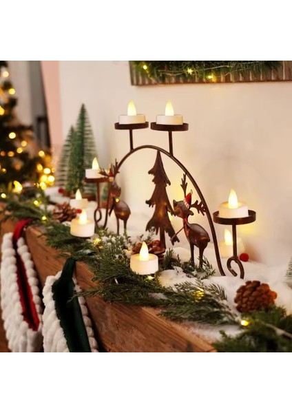 Dekoratif Alevsiz LED Işıklı Pilli Mum Masaüstü Şık ve Güvenli Ister Gece Lambası Ister Dekor Olarak Kullanın Çocuk Yatak Oturma Odası Salon Için | X44 modelleri