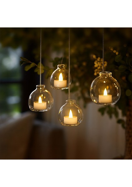 Dekoratif Alevsiz LED Işıklı Pilli Mum Masaüstü Şık ve Güvenli Ister Gece Lambası Ister Dekor Olarak Kullanın Çocuk Yatak Oturma Odası Salon Için | X44 fırsatları