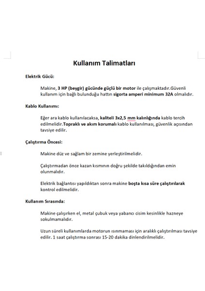 Yeşil Makine Elektrikli Salça Makinesi SM-500 3HP