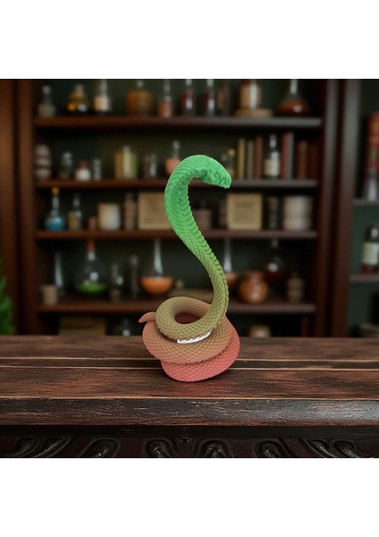 3D Baskı Yılan Figürü – Dekoratif Tasarım