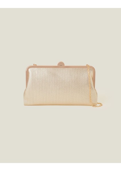 Metallıc Curved Clutch Gold modelleri