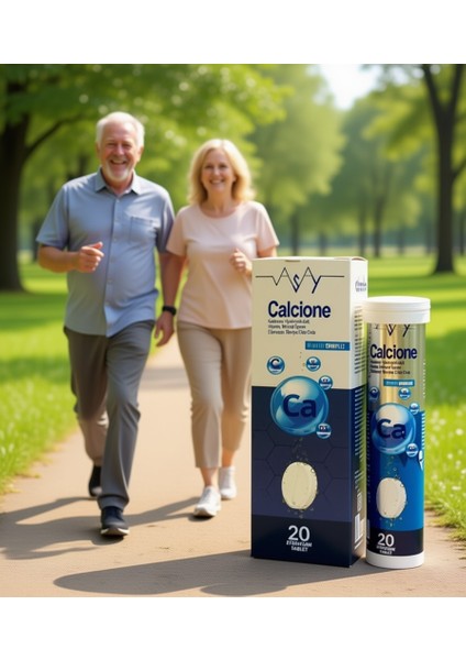 — Kalsiyum + Hyaluronik Asit + Tip-2 Kolajen, Vitamin & Mineraller — 20 Efervesan Tablet (11+) indirimleri